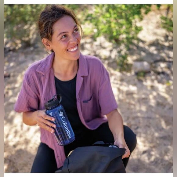 Columbia Mauve  Holly Hideaway Short Sleeve Shirt - Picture 6 of 6